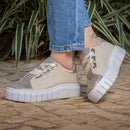Tênis Feminino Casual com Glitter GuGi 605-GG – Brilho, Conforto e Estilo em Cada Passo
