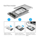 Case Externo USB 3.0 SATA 3 6Gbps para HD/SSD 2.5” – Compatível com até 4TB!